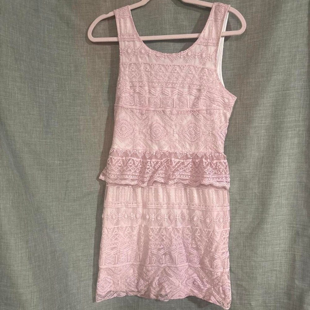 Pink Lace mini dress